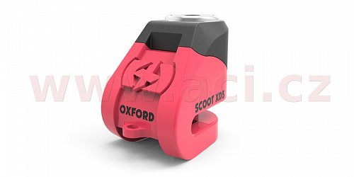 zámek kotoučové brzdy Scoot XD5, OXFORD - Anglie (růžový/černý, průměr čepu 6 mm)